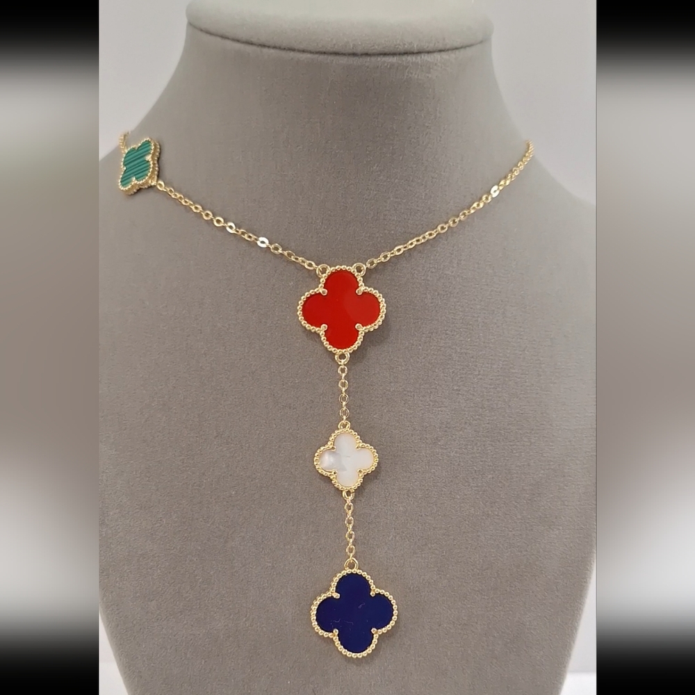 Multicolor Elegant Clover necklace